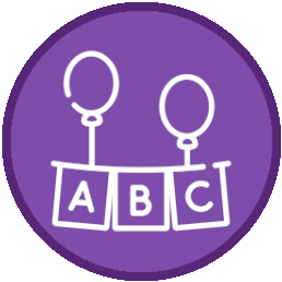 Infografika - balony utrzymujące literki ABC