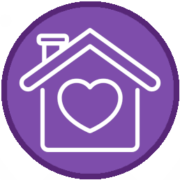 Infografika- domek w serduszkiem w środku 